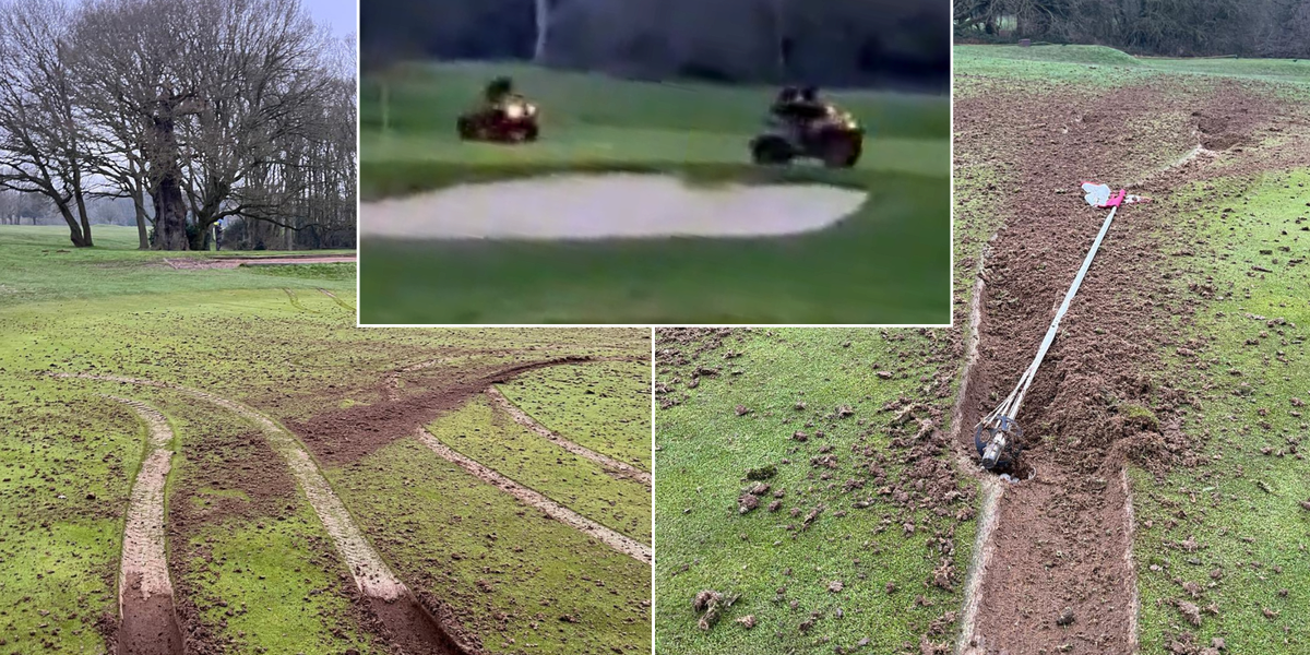 NextImg:Vandals destroy golf course after causing 'mindless damage' on quad bikes - 'Devastated!'