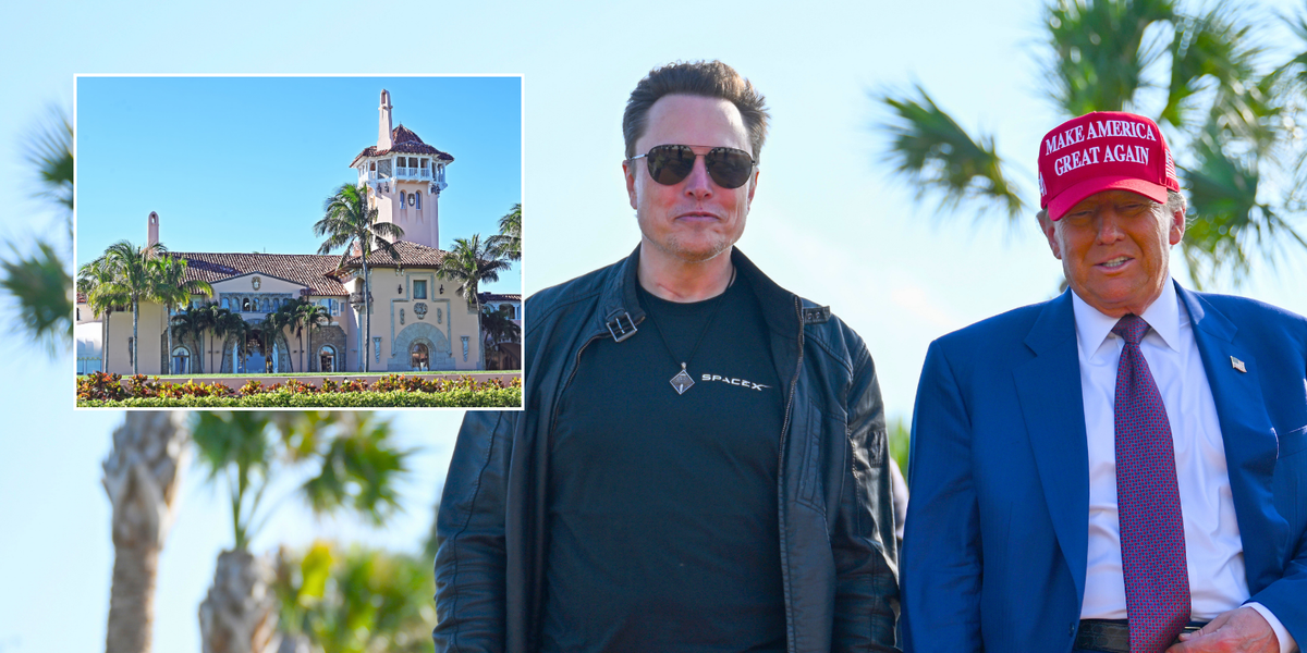 NextImg:Elon Musk 'moves in with Trump' as tech mogul 'lives in cottage on Mar-a-Lago estate'