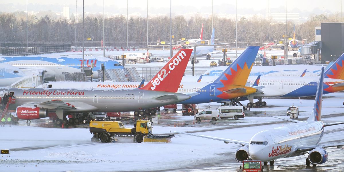 NextImg:UK weather: Major UK airports close runways as snow causes major disruption across Britain