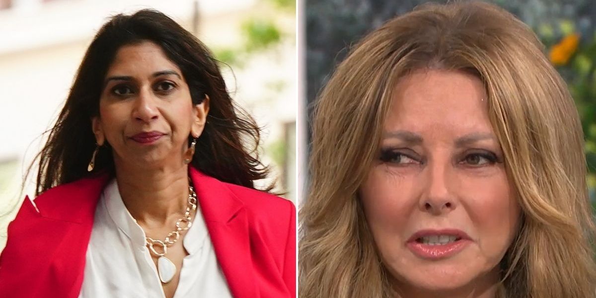 NextImg:Carol Vorderman urged to ‘get your priorities right’ after making Suella Braverman migrant dig