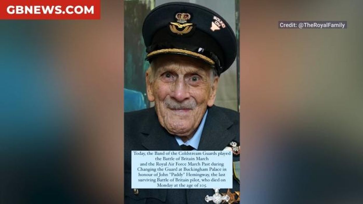 Buckingham Palace guards pay tribute to Battle of Britain pilot after Prince William's emotional message