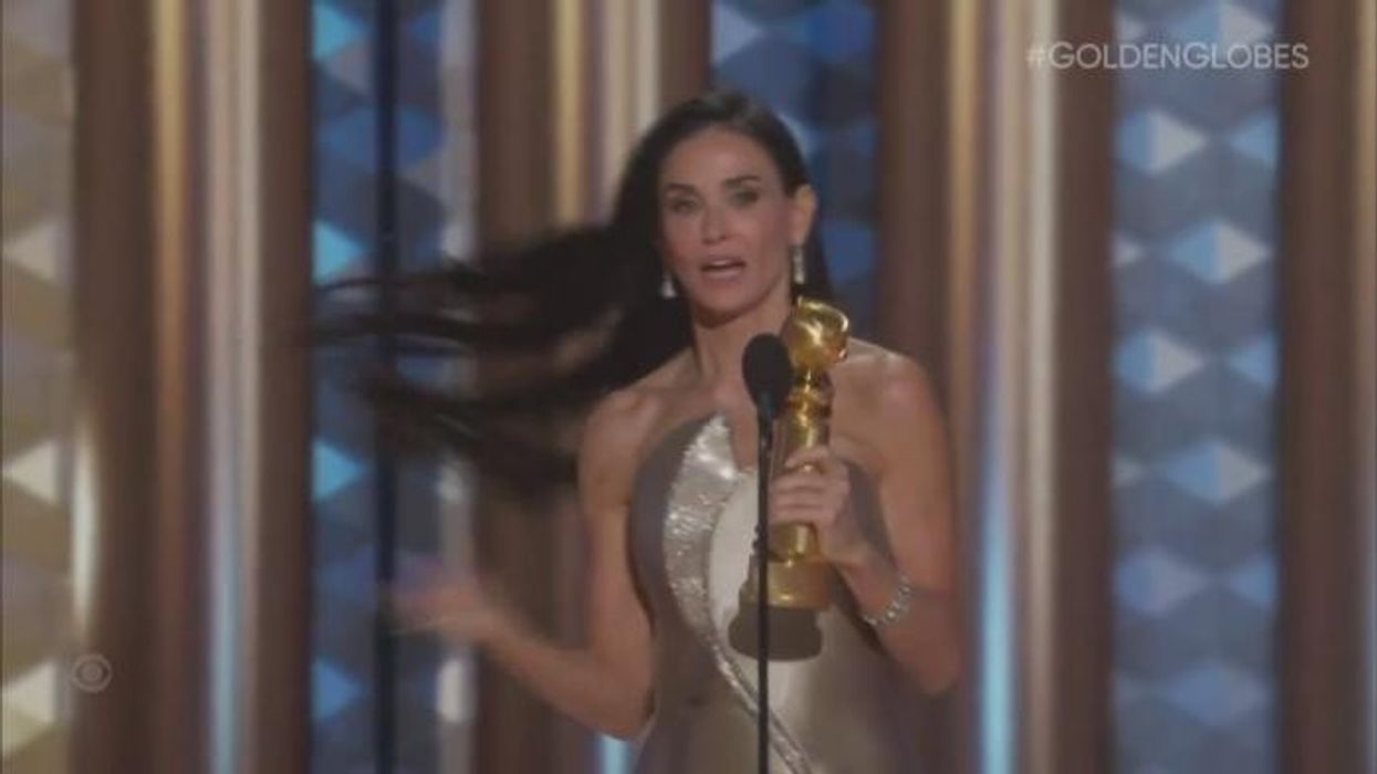 Demi Moore, 62, leaves Golden Globes viewers 'in tears' as she delivers 'vulnerable’ speech after historic win