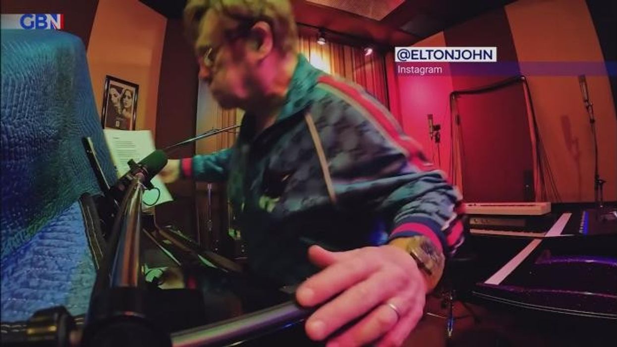 Sir Elton John, 77, breaks silence as footage emerges of singer smashing headphones in studio meltdown: 'In a bad place!'