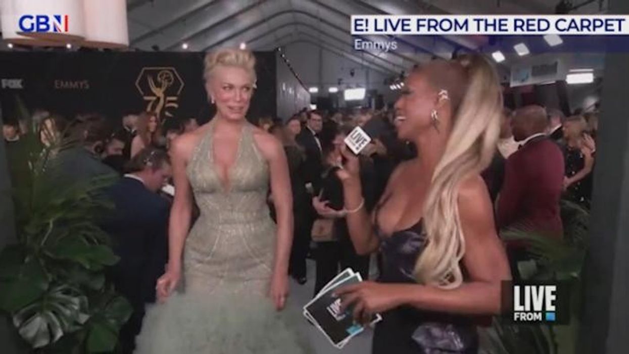 Hannah Waddingham sparks 'misogynistic' row as she tells photographer 'don't be a d***' at Olivier Awards