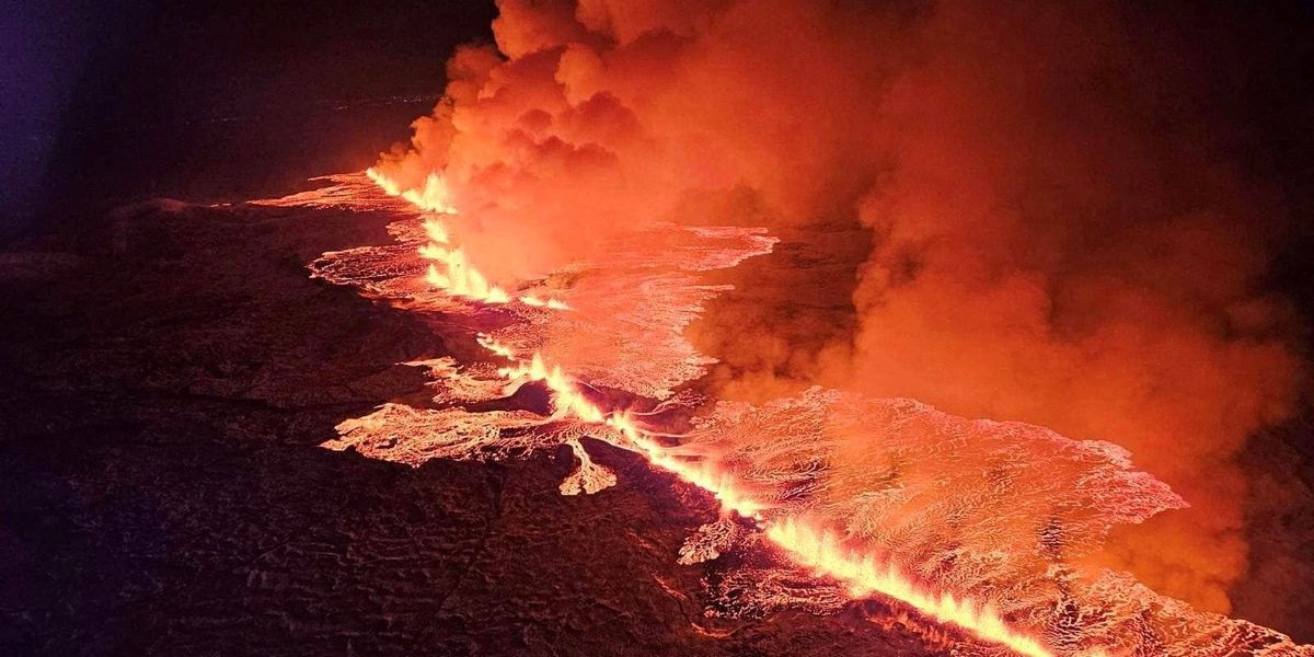 NextImg:Iceland volcano erupts and spews huge amounts of lava after weeks of earthquakes