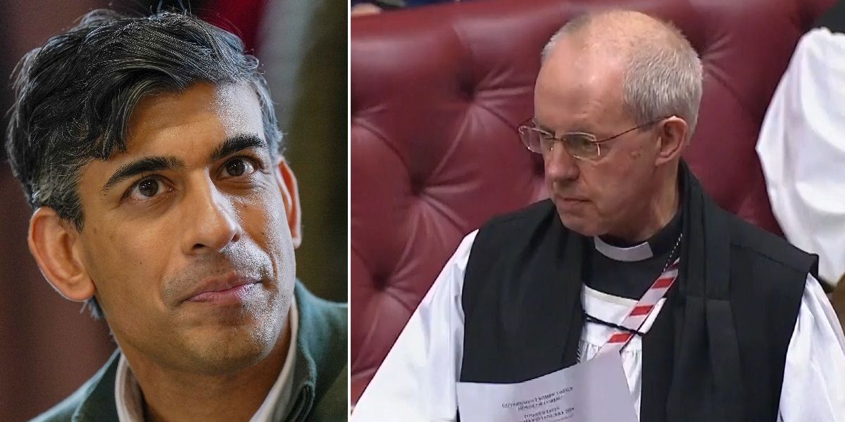 NextImg:'If Rishi is to launch Rwanda flights on a wing and a prayer he'll need Justin Welby's help,' says Nigel Nelson