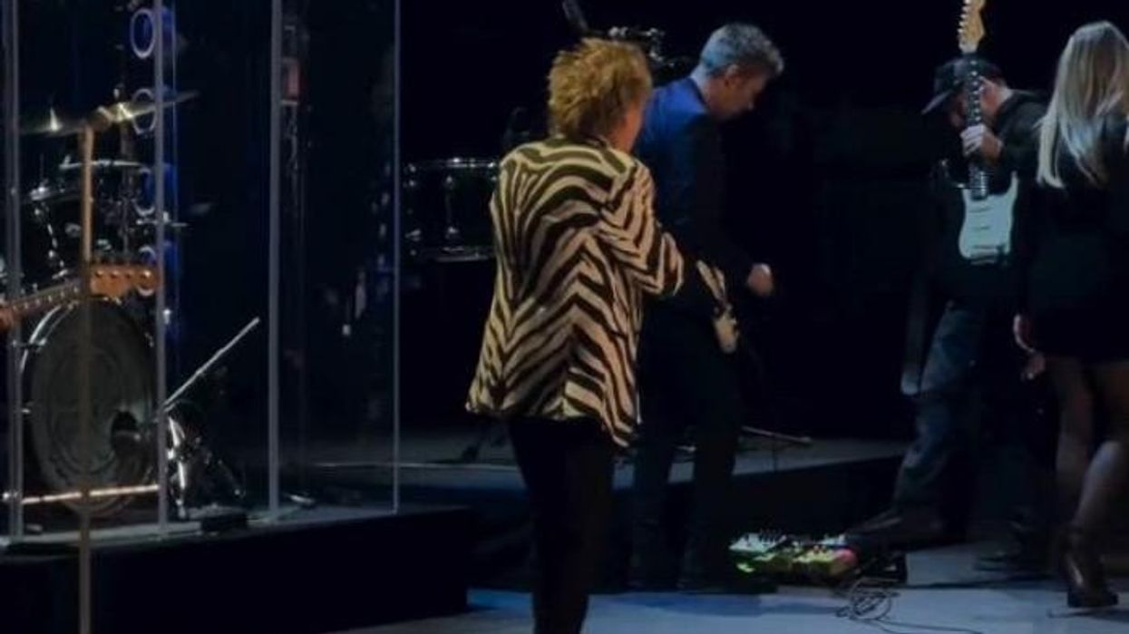 Sir Rod Stewart, 80, exclaims 'I'm embarrassing myself' as he sparks fan frenzy with drunken TV appearance: 'Get me off air'