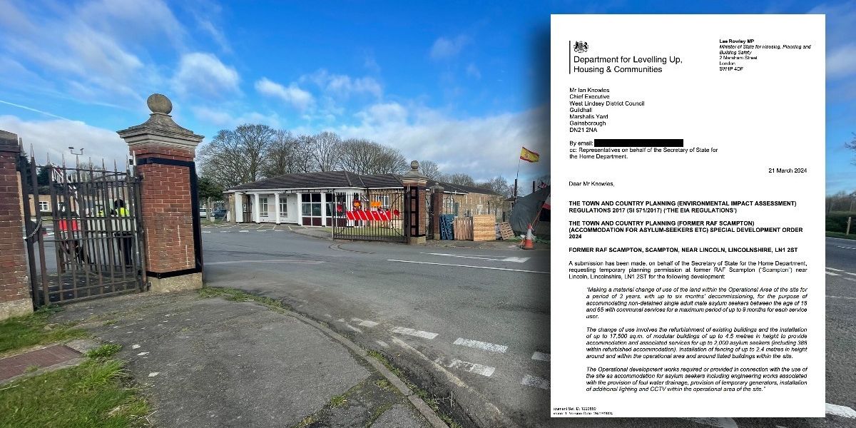 NextImg:RAF Scampton: Unexploded bombs and toxic gases pose risk to incoming migrants, letter warns