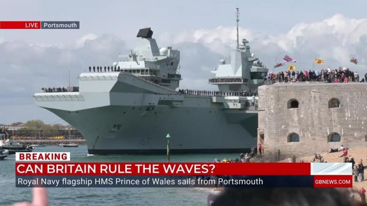 WATCH: Moment Royal Navy flagship HMS Prince of Wales sails from Portsmouth