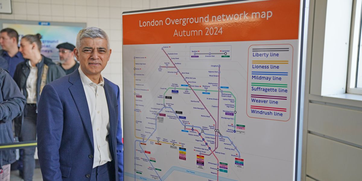NextImg:'Vanity project!' Sadiq Khan blasted for 'squandering hard-earned cash' on woke Overground rebrand