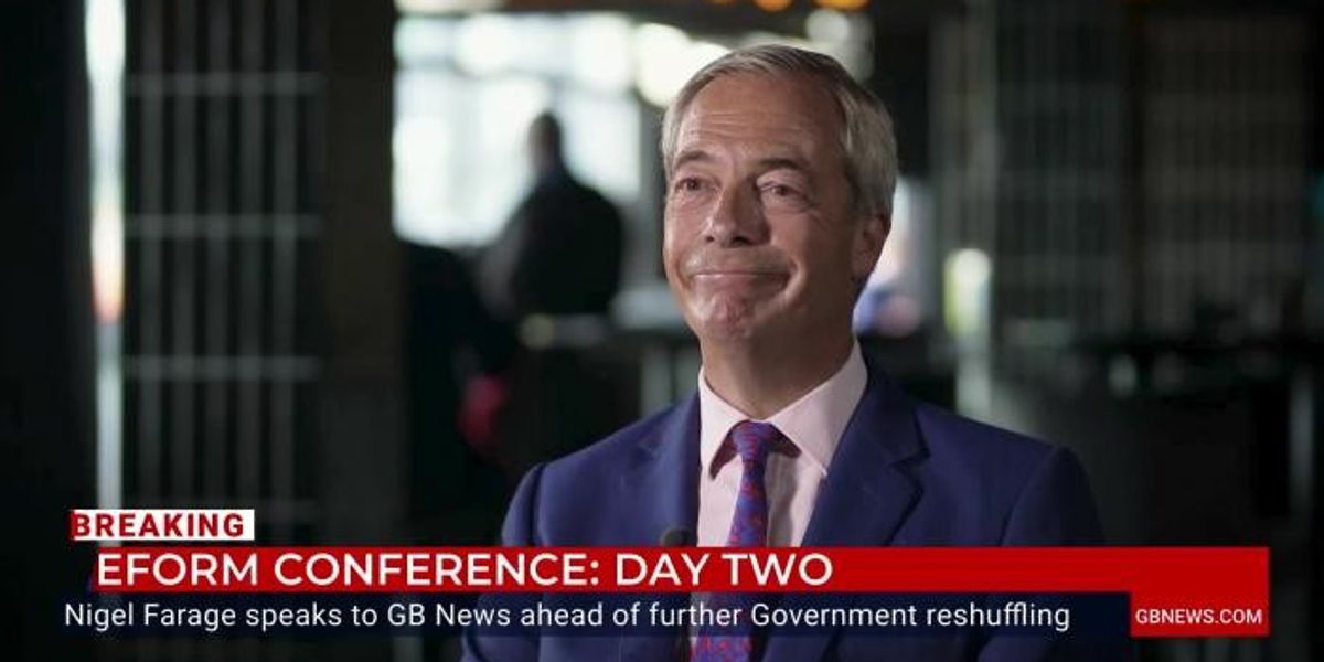 NextImg:WATCH IN FULL: Nigel Farage speaks to GB News from the Reform UK conference