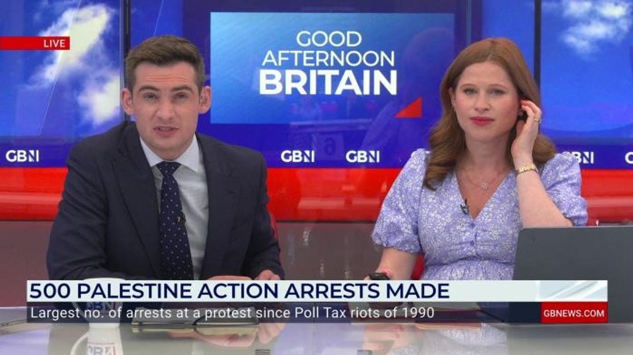 White pro-Palestine protester in meltdown after US police officer accuses her of 'cultural appropriation'