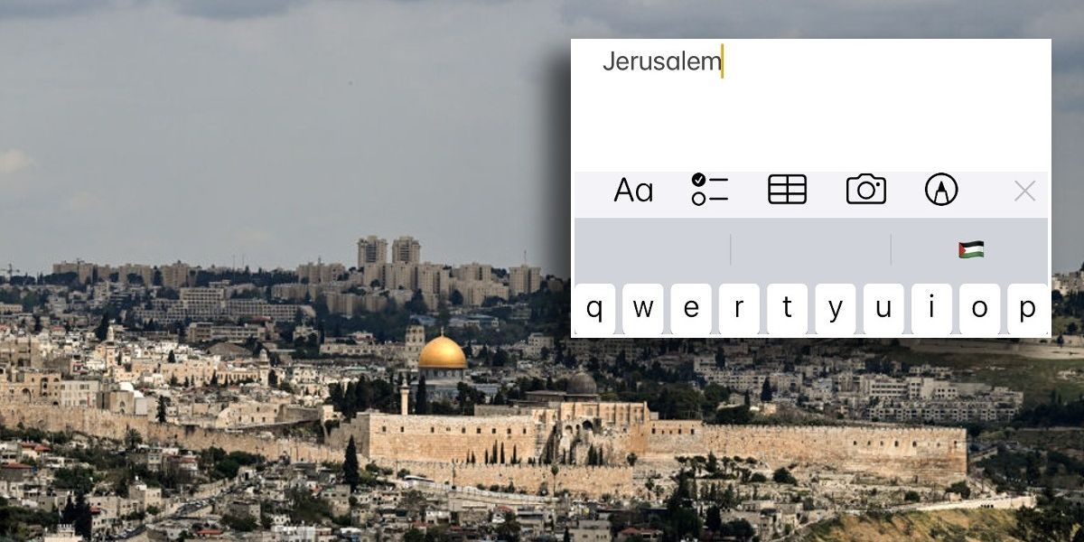 NextImg:Fury after iPhone software update displays PALESTINE flag instead of Israeli as Apple blasted for 'antisemitism'