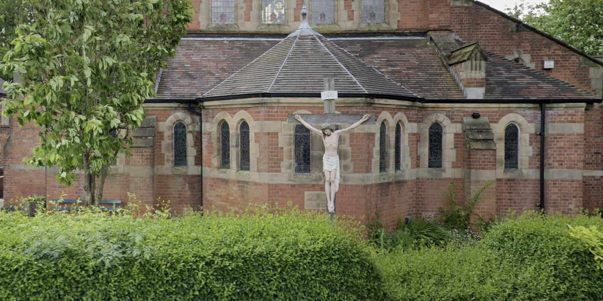 NextImg:Local church vandalised after thug ripped Jesus from crucifix and left figure discarded on the ground