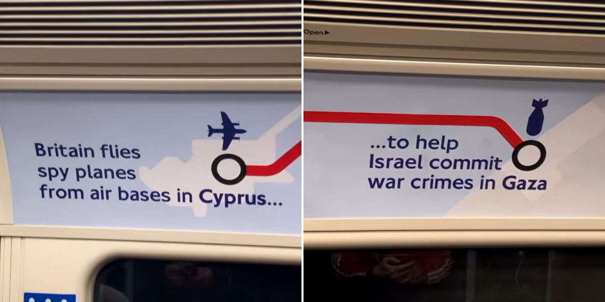 NextImg:Pro-Palestine protesters spark outrage after posters accusing Israel of 'war crimes' plastered on London Underground