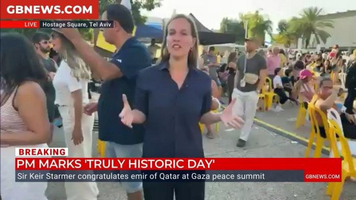 WATCH: Audrey MacAlpine reports from the 'festive atmosphere' at Hostage Square in Tel Aviv