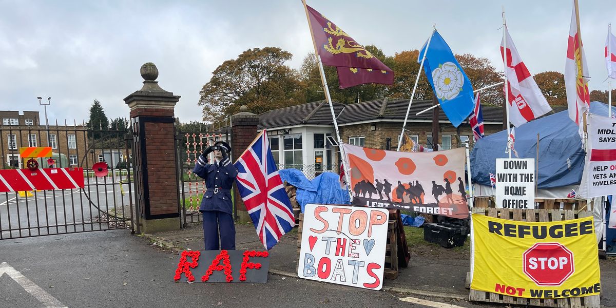 NextImg:'Reports of violence' outside ex-RAF site earmarked to host asylum seekers