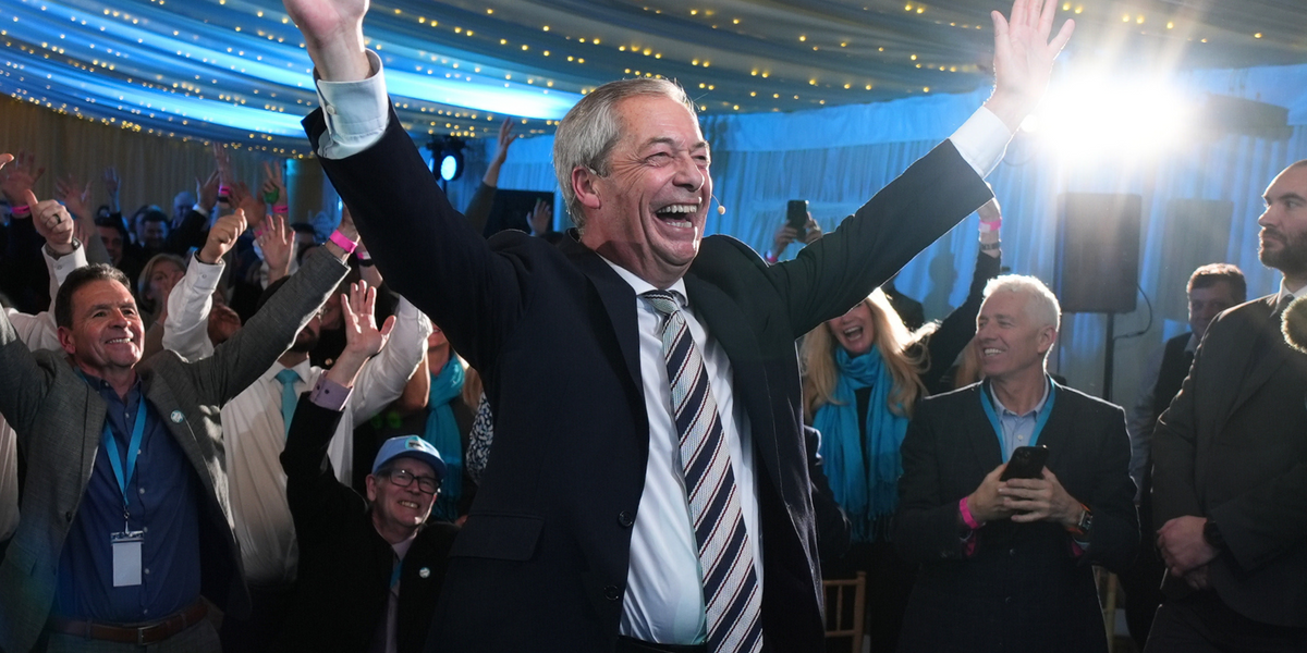 NextImg:Farage viewed as the most favourable political leader as Reform UK leader sees five-point boost in new poll