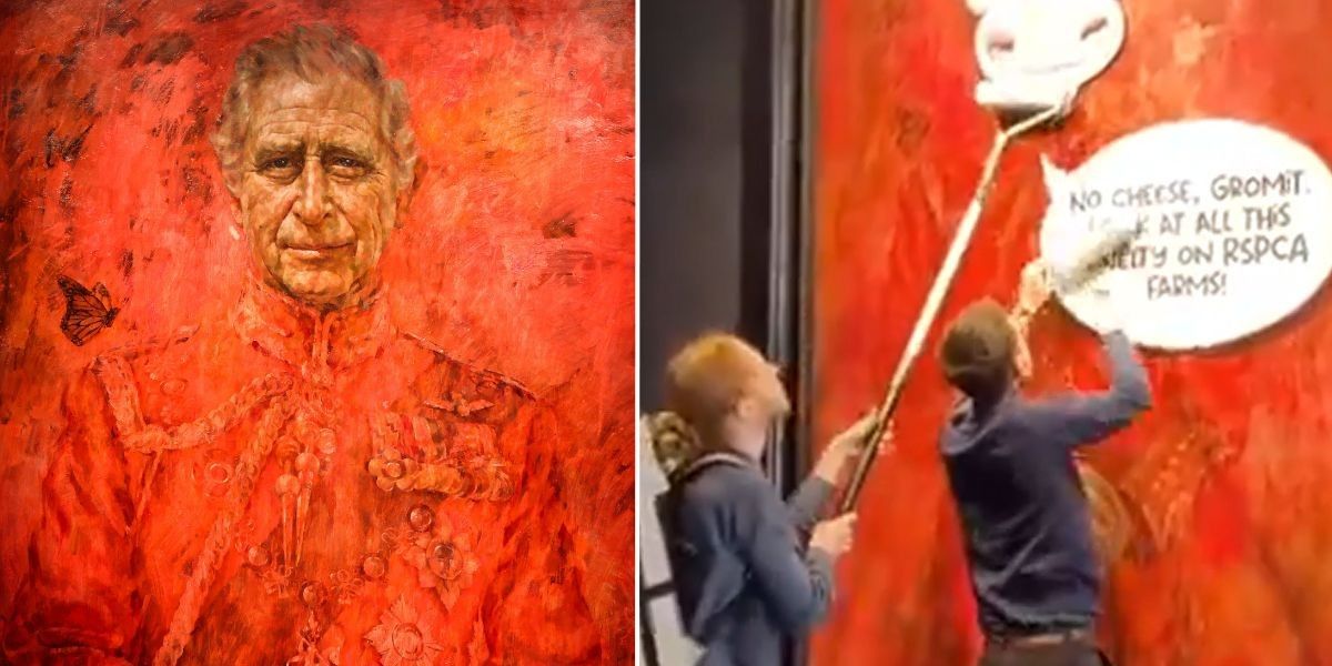 NextImg:'Violence and yobbery!' GB News viewers react to activists vandalising portrait of King