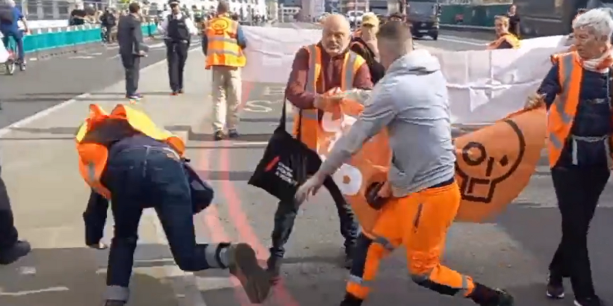 NextImg:Just Stop Oil: Scaffolder who was arrested trying to clear protesters FINALLY has legal case dropped
