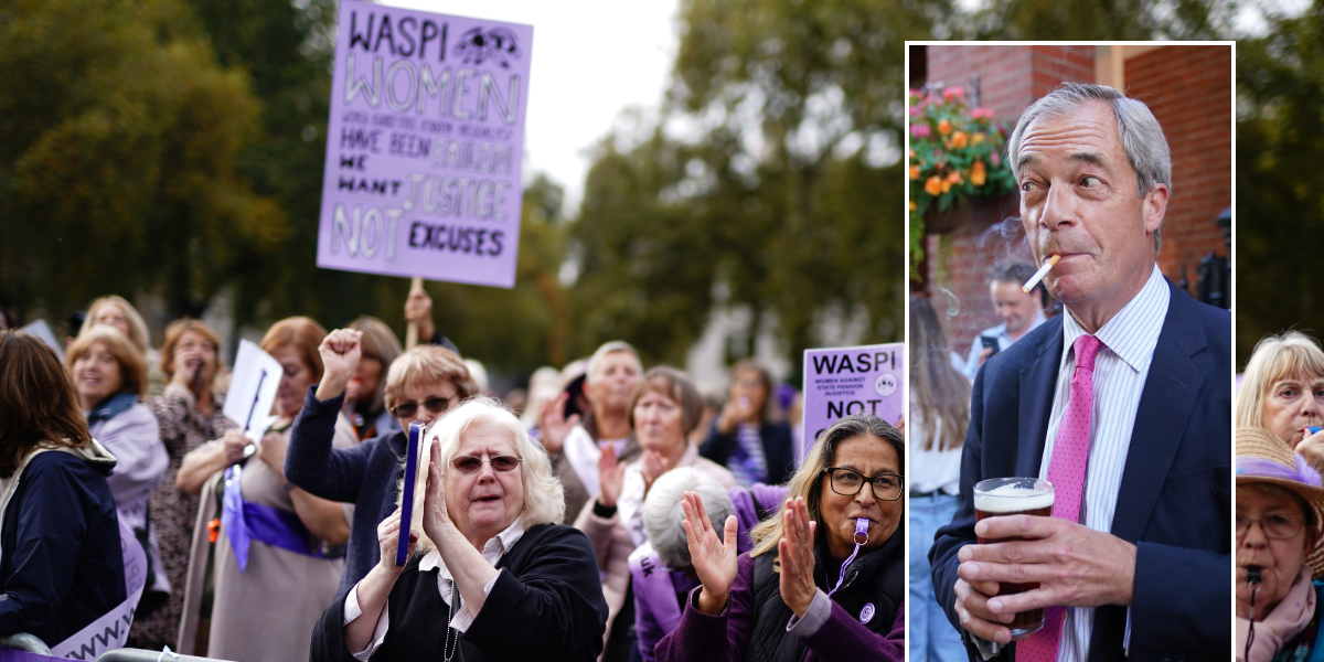 NextImg:Waspi women swarm to Farage's Reform UK after pensioners SLAM Labour 'betrayal'