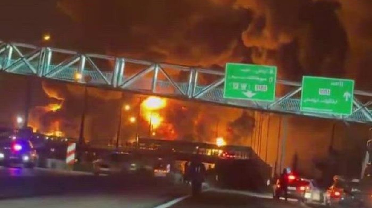 Massive fire above skies of Tehran as Israel strikes Iran oil depot
