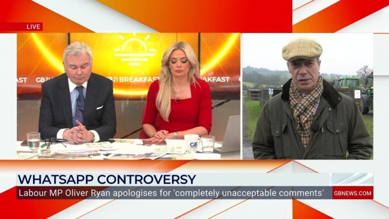 Watch chaotic moment boxing legend Derek Chisora gatecrashes Nigel Farage’s GB News interview after epic victory