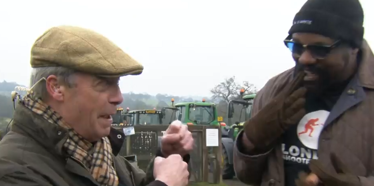 NextImg:WATCH: Nigel Farage's GB News interview is gatecrashed by Derek Chisora
