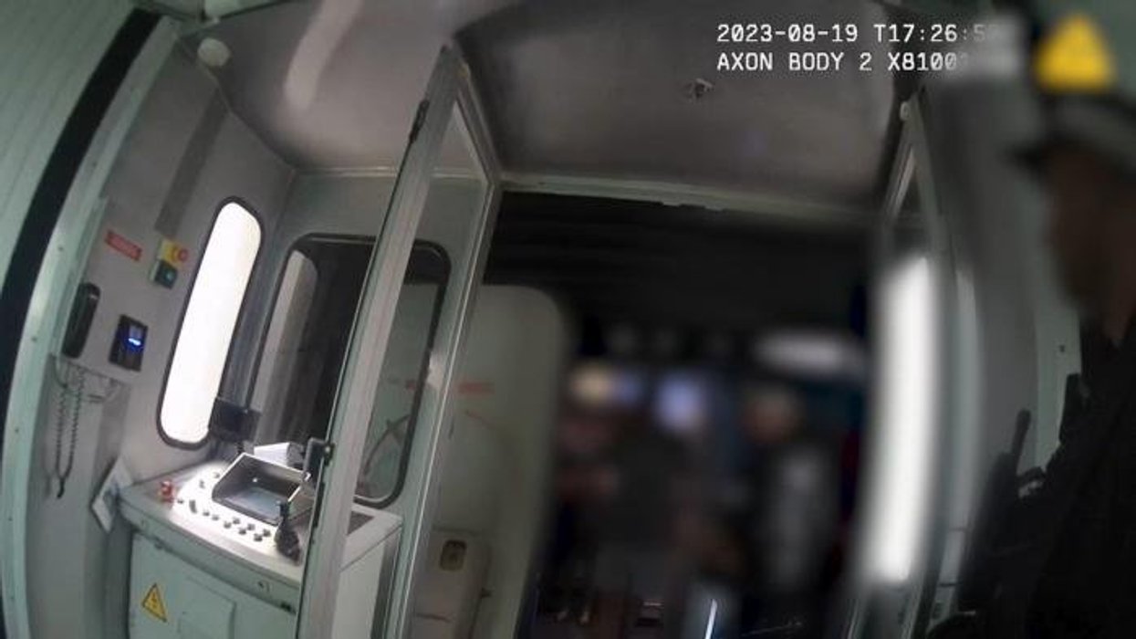 Moment abusive boyfriend is dragged from aircraft by police after subjecting girlfriend to a year of misery