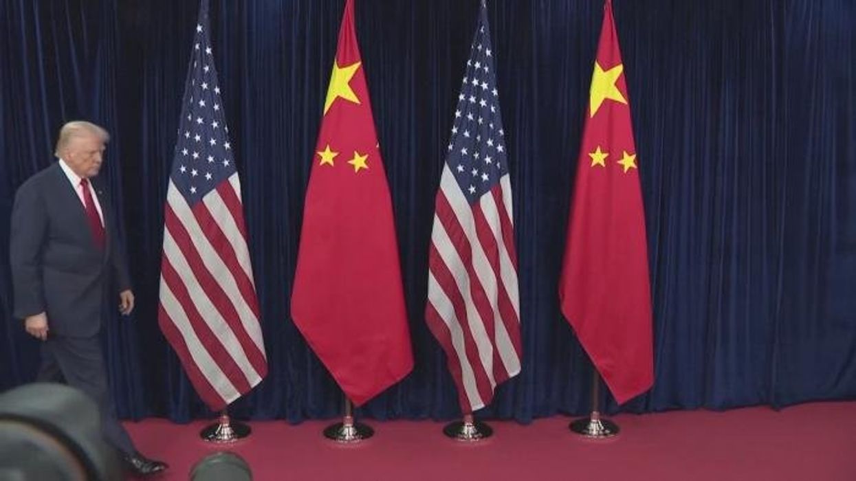 Watch moment Donald Trump and Chinese President Xi Jinping meet for first time since 2019