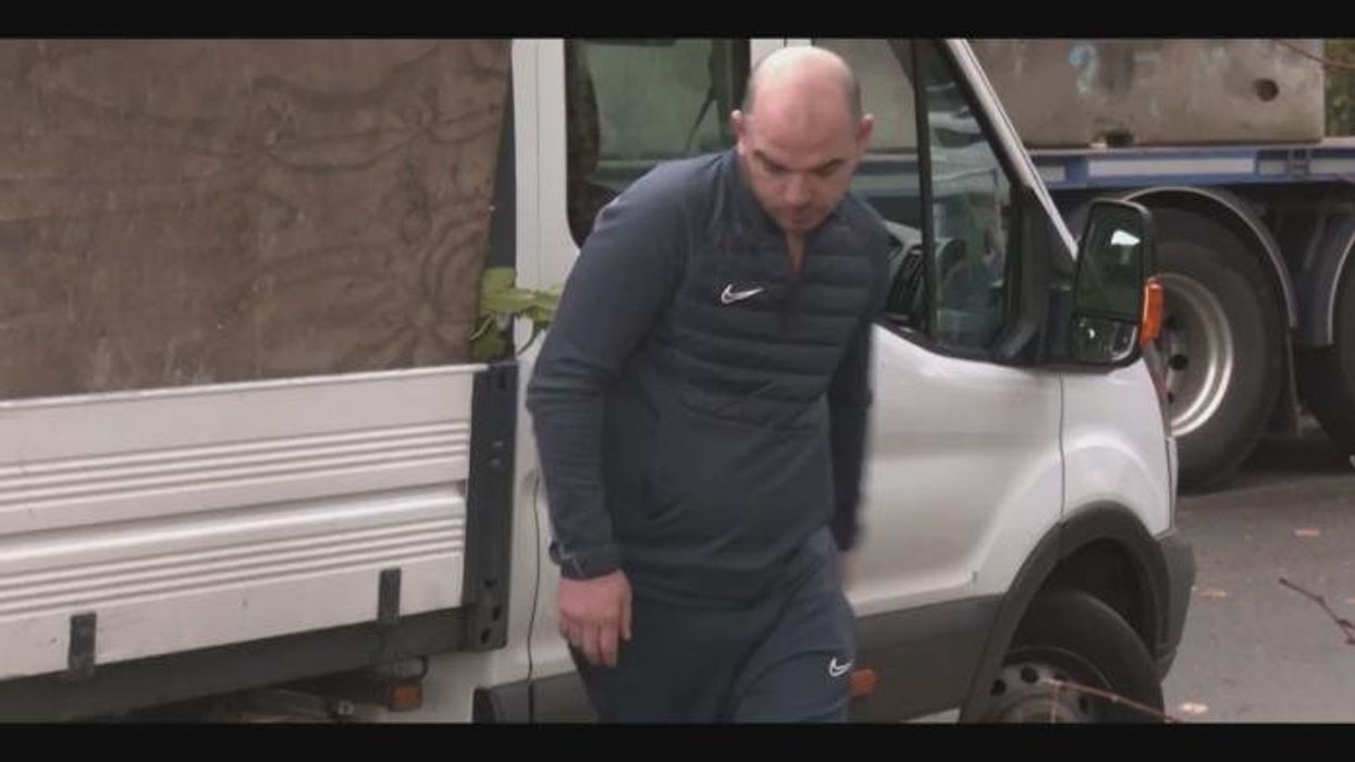 Watch moment escaped prisoner hands himself into the police after manhunt