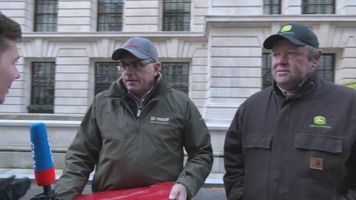 'Free speech has been removed!' Farmers hit out at police after they block path to Westminster