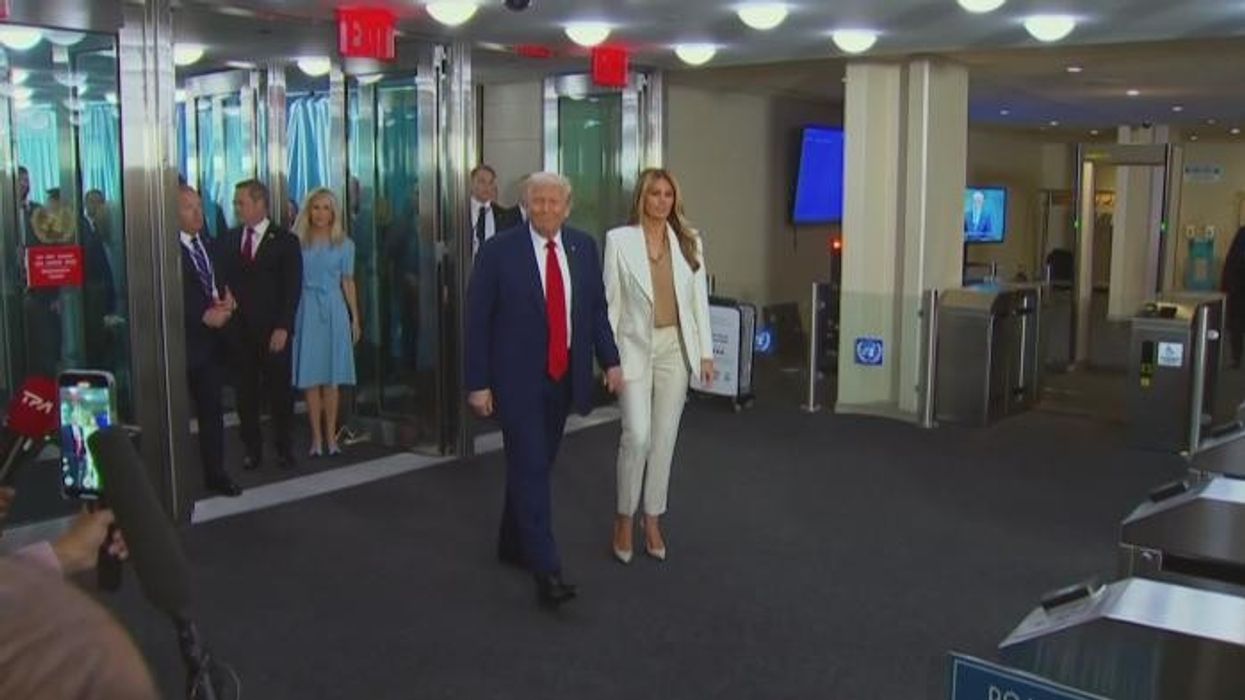 'Sabotage' accusations run riot after UN escalator mysteriously halts with Donald Trump aboard