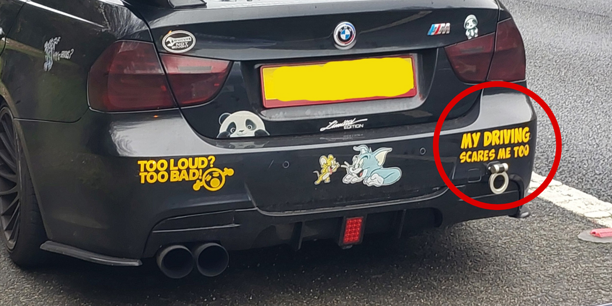 NextImg:BMW driver caught doing 118mph on M27 had car sticker saying 'my driving scares me too'
