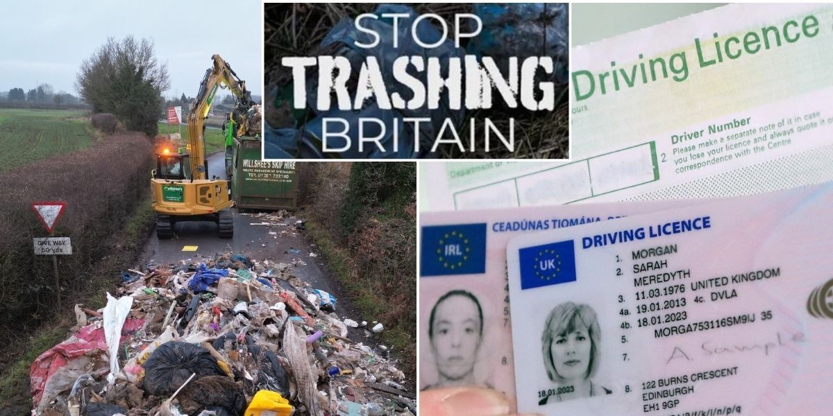 Motorists could face driving licence points for fly-tipping as law