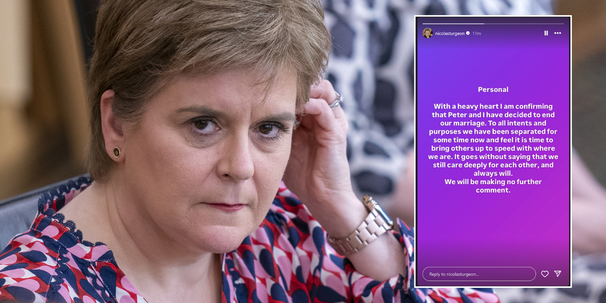 NextImg:Nicola Sturgeon ends marriage to Peter Murrell as she admits 'we have been separated for some time'