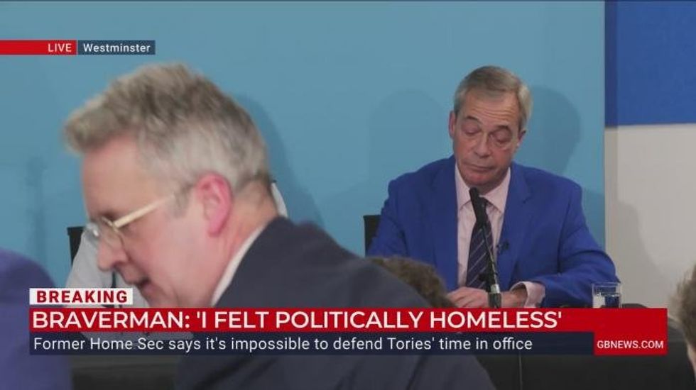 WATCH: Nigel Farage astounded by Christopher Hope's blunt admission about Suella Braverman