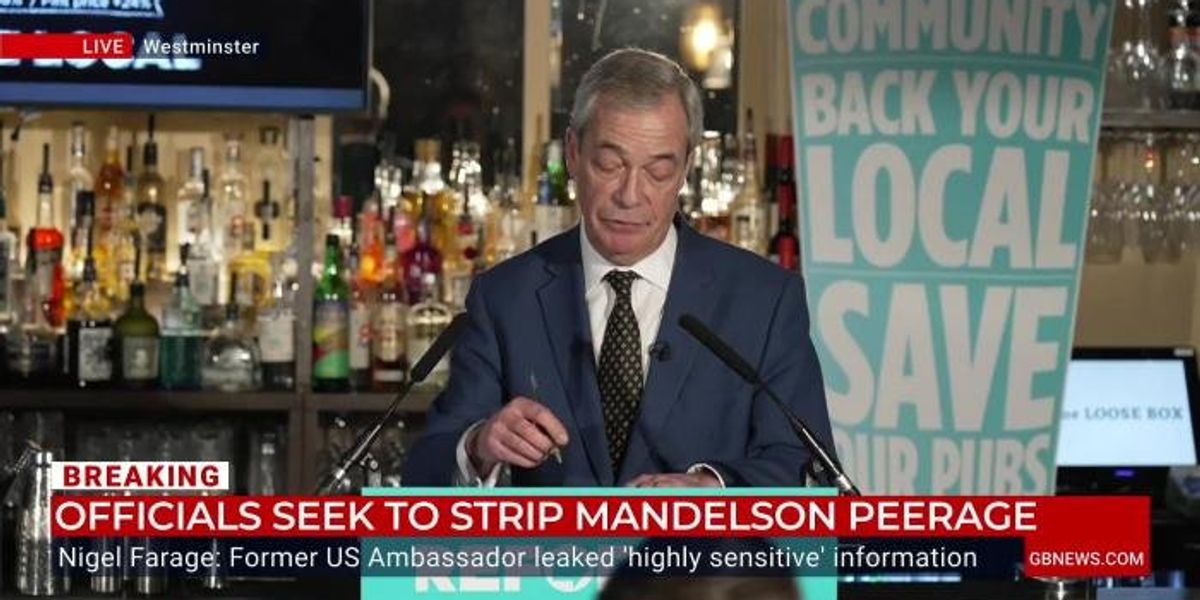 Nigel Farage blasts Labour’s ‘grave errors of judgement’ over Peter Mandelson Nigel Farage blasts Labour’s ‘grave errors of judgement’ over Peter Mandelson