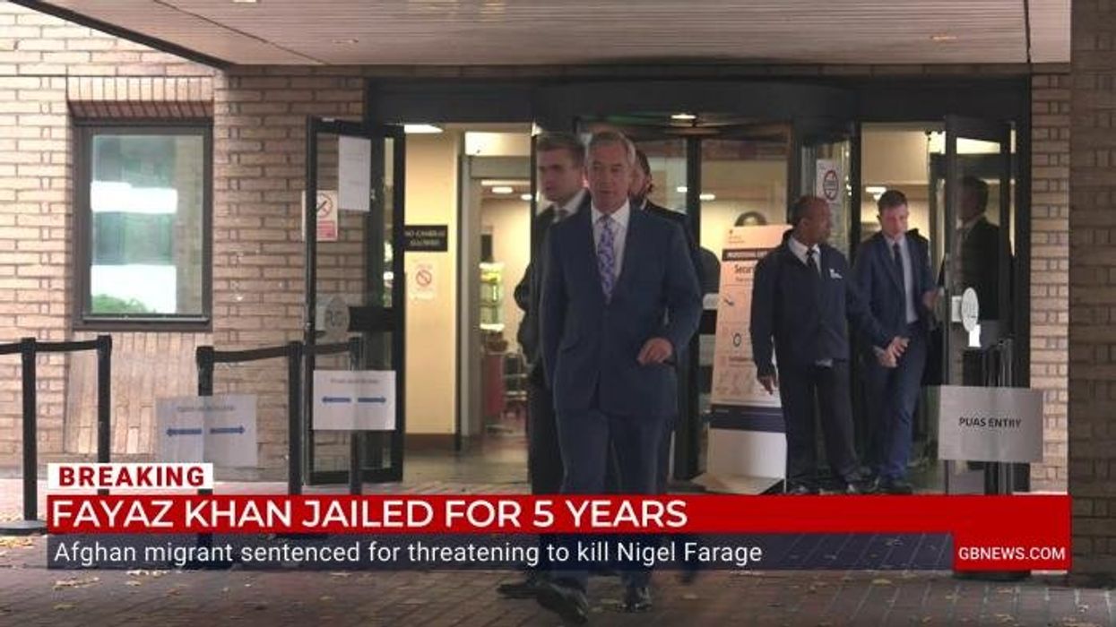 Small boat migrant who threatened to kill Nigel Farage jailed for five years as he yells at Reform leader: 'You want to use me because you want to be PM!'
