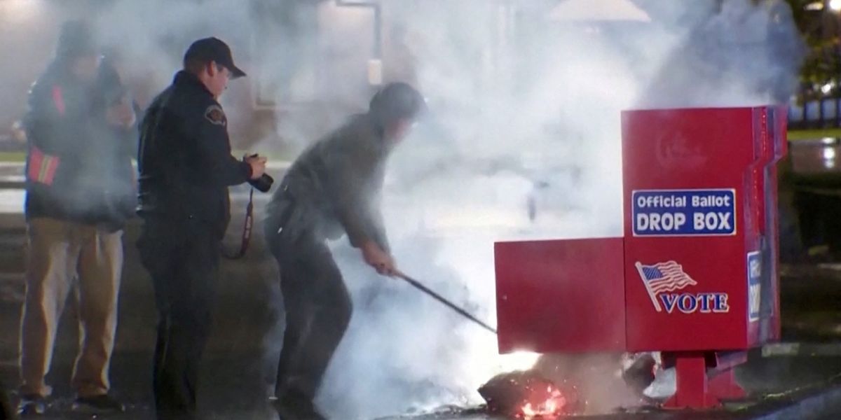 NextImg:US election: Drop-off ballot boxes set ALIGHT leaving unknown number of votes wasted