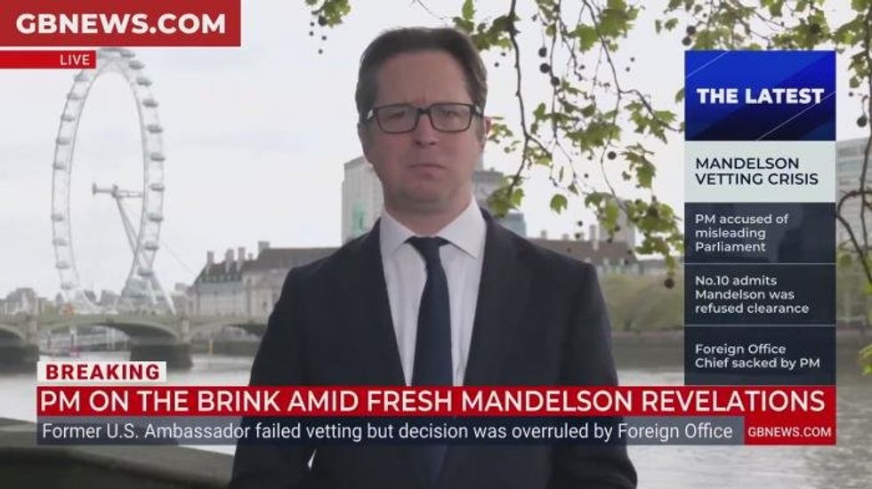 Lord Mandelson vetting failure branded the 'greatest political scandal' by Alex Burghart: 'Cover-up of the highest order!'