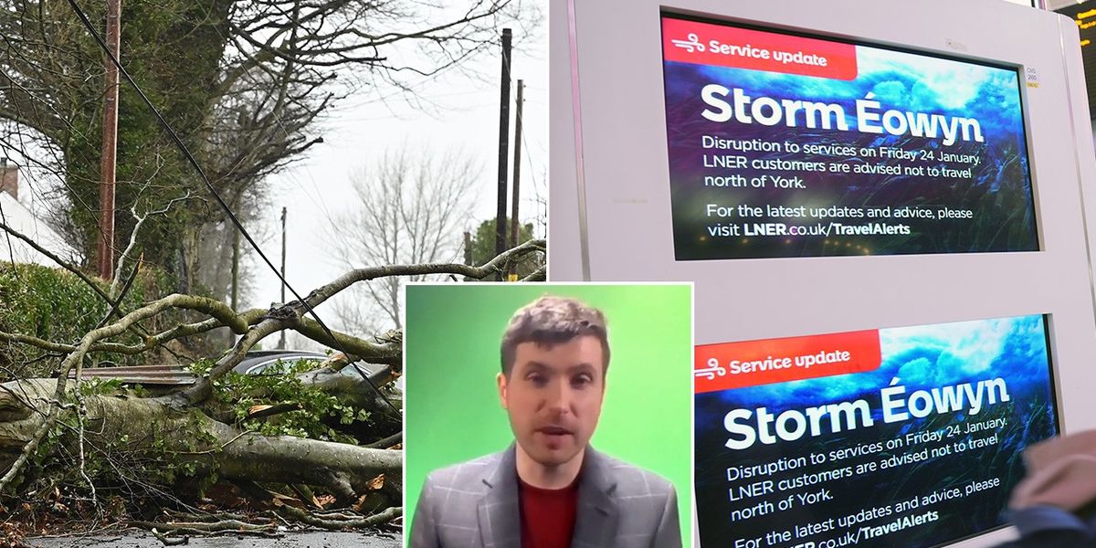 NextImg:Storm Eowyn: Britain warned of 'more dangerous winds' as red weather warnings sweep the country: 'Not worth the risk!'