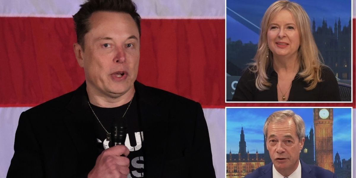 NextImg:Elon Musk reacts to Nigel Farage's shock GB News interview with journalist Allison Pearson