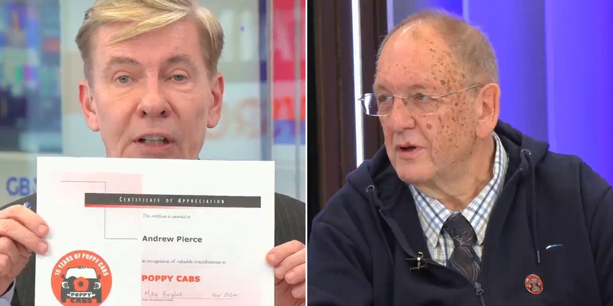 NextImg:Andrew Pierce visibly moved as veteran's charity awards GB News host with special honour
