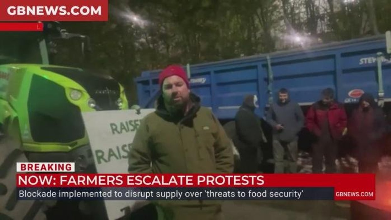 'Our backs are against the wall!' Farmers stage overnight BLOCKADE of food supply route in latest protest against Labour