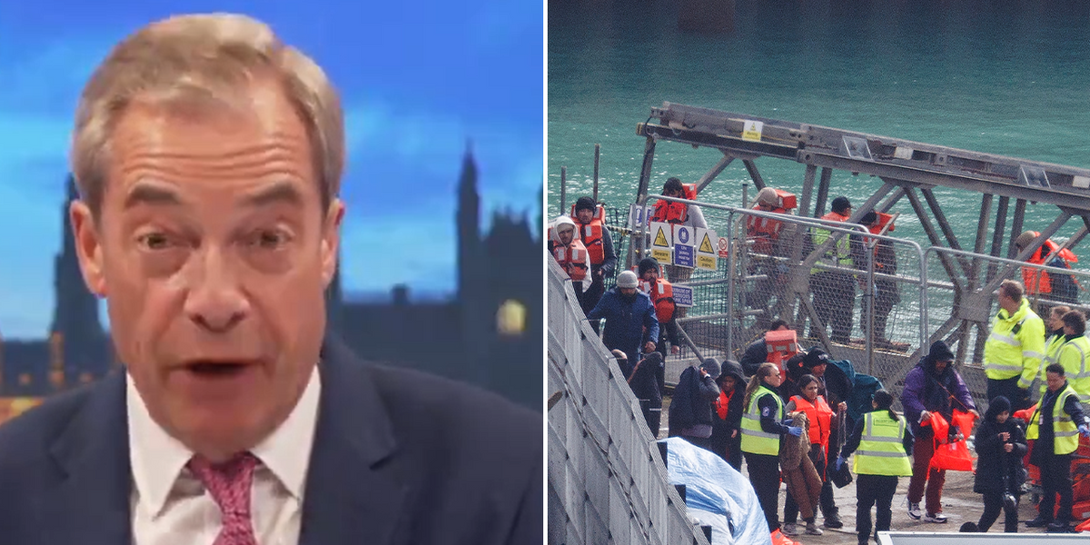 NextImg:Farage blasts French Navy as migrant boat reaches England despite deaths
