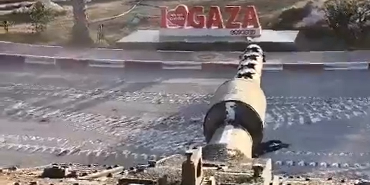 NextImg:'I love Gaza' sign crushed under treads of tank as Israeli takes control of Rafah crossing