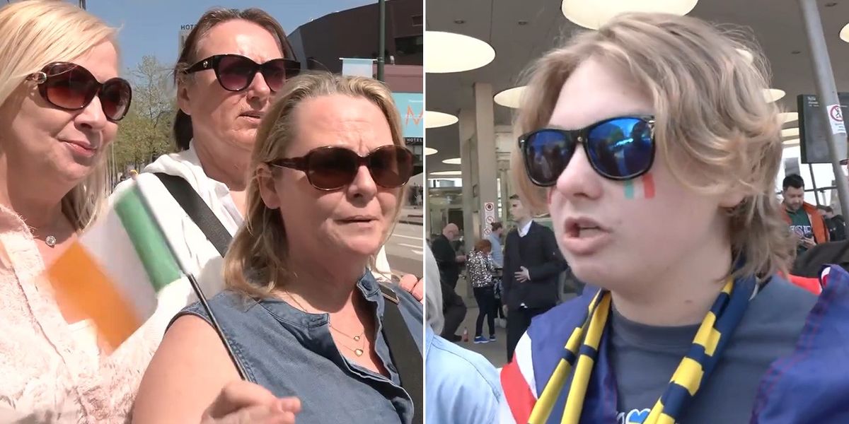 NextImg:Eurovision fans call for 'end to division' as protests swarm grand final: 'It's about bringing people together!'