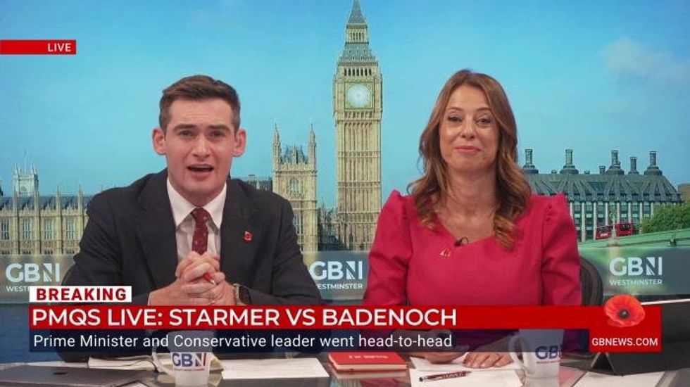 ‘Goodness me!’ Watch as explosive row erupts on GB News as MPs clash over Keir Starmer’s PMQs remark