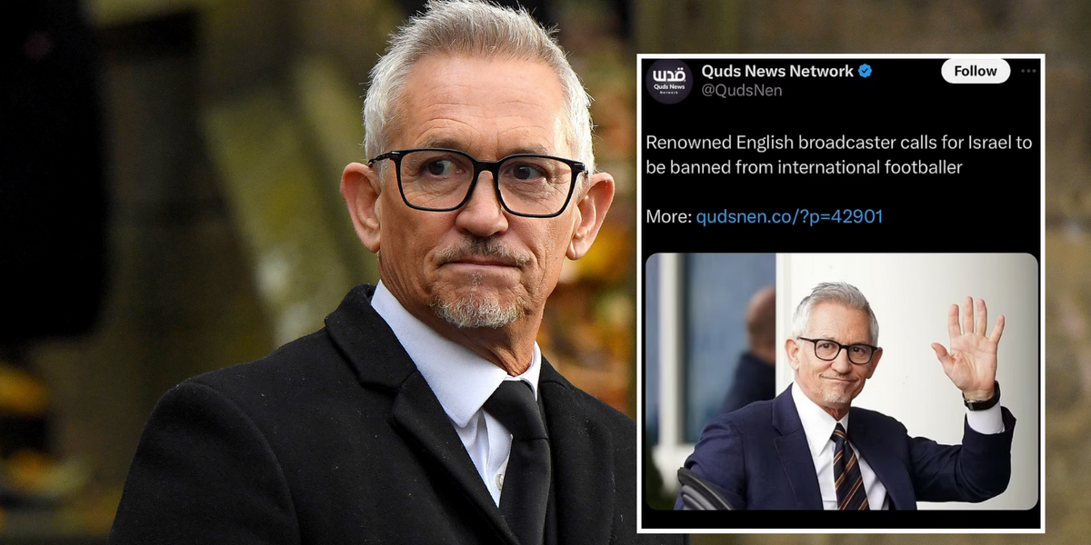 NextImg:Gary Lineker cheered by Hamas propaganda outlet after anti-Israel message